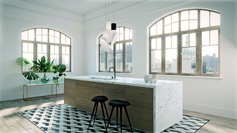 Given our collective appetite for all things marble seems to be continuing unabated, it’s a savvy move by… White Attica Caesarstone, Quartz Countertops Colors, Grey Quartz Countertop, Caesarstone Countertop, Light Hardwood, Light Hardwood Floors, Countertop Colours, Color Catalog, Countertop Design