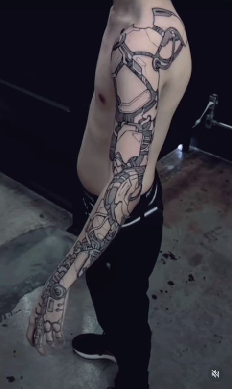 Japanese Cyberpunk Tattoo, Cybernetic Tattoo Design, Cyberpunk Tattoo Arm, Cyberpunk Leg Tattoo, Cyberpunk Tattoo Sleeve, Sandevistan Tattoo, Bionic Tattoo, Tattoos Cyberpunk, Cybernetic Tattoo