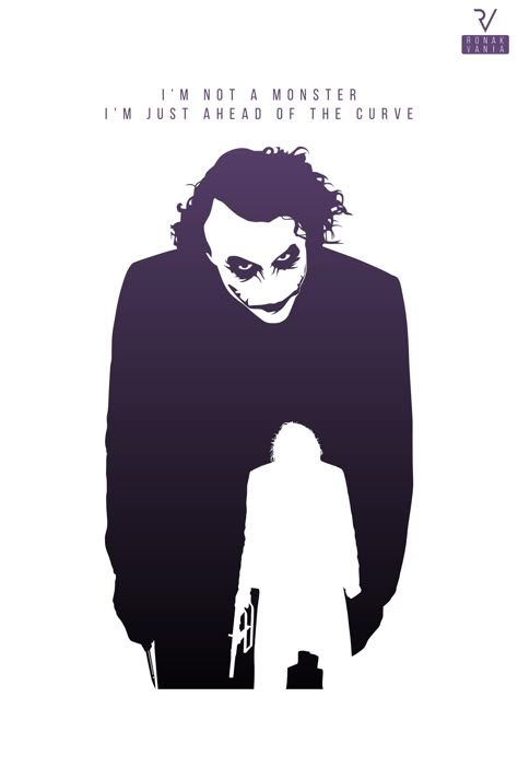 #joker #heathledger #thedarkknight #batman #artwork #silhouette #illustrationart #digitalart #artwork #ronakvania Joker Illustration Art, Joker Silhouette, Joker Pumpkin, Joker Stencil, Joker Heathledger, The Dark Knight Joker, White Bird Tattoos, Batman Silhouette, Dark Knight Joker