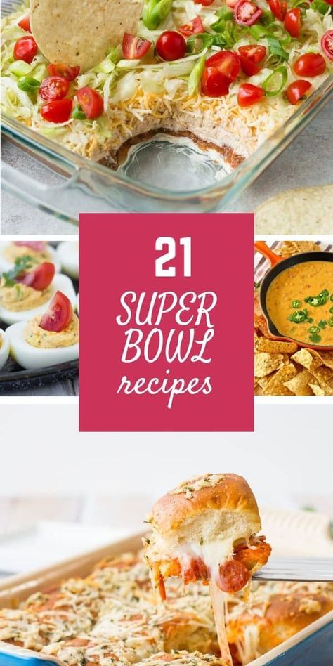 21 of the best Super Bowl Recipes for the perfect game day - or for just any ol' Sunday night. Every night deserves good food! Food Network The Kitchen, Best Super Bowl Recipes, Super Bowl Food Easy, Best Superbowl Food, Superbowl Recipes, Super Bowl Dips, Super Bowl Menu, Easy Super Bowl, Super Bowl Food Healthy