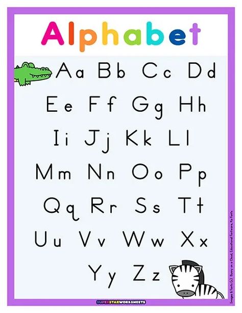 Alphabet Short Vowel And Long Vowel, Abc Charts, Free Alphabet Chart, Superstar Worksheets, Beginning Letter Sounds, Abc Chart, Long Vowel Sounds, Abc Worksheets, Alphabet Chart