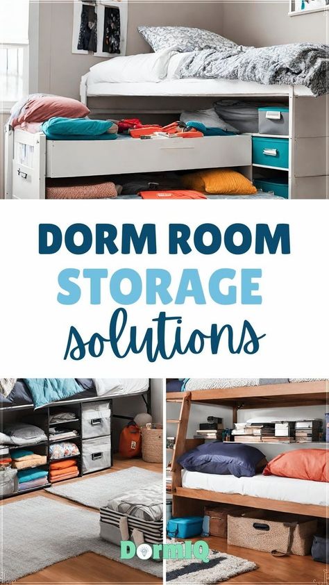 Looking for the best dorm room storage solutions? Check out our top dorm storage ideas and hacks to keep your college dorm room organized and functional. From under-bed storage to multi-purpose organizers, find the perfect solutions for maximizing space in your dorm. Ideal for college students seeking creative dorm storage ideas perfect for small spaces! College Dorm Room Setup, Dorm Supplies List, Room Organization Closet, Boy Dorm Room, Dorm Organization Hacks, Dorm Storage Ideas, Dorm Room Storage Ideas, Unique Dorm Room, Dorm Shopping List