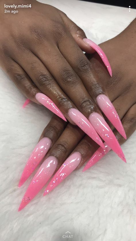 Sharp Nails Design, Stiletto Nails Pink, Xxl Nails, Sharp Nails, Pointed Nails, Exotic Nails, Long Square Acrylic Nails, Bling Acrylic Nails, Acrylic Nails Coffin Short