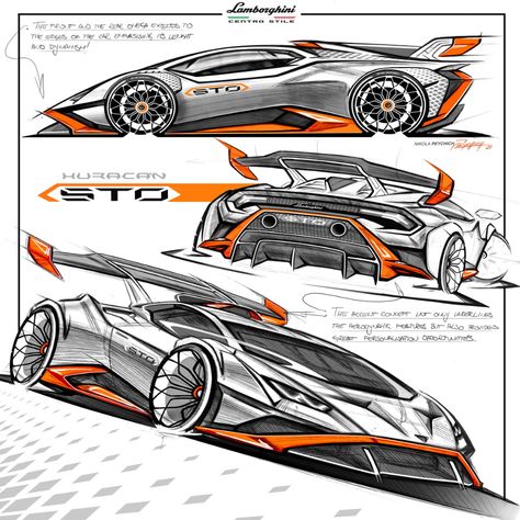 Supercar Sketch, Lamborghini Huracan Sto, Huracan Sto, Futuristic Cars Design, Auto Design, Cool Car Drawings, Car Artwork, Super Sport Cars, Road Design