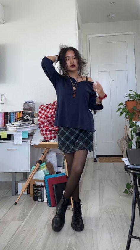 90’s, ootd, outfit inspo, 90’s aesthetic, fall, boots, fall outfits, winter outfits, cold weather outfits, y2k, soft grunge, alternative fashion, rockstar gf, downtown girl, grunge, 2000’s, witchy, witch, the craft, the craft inspired outfits, academia, dark academia, outfits when you’re bloated, dark feminine, red lip, plaid skirt, off shoulder top, tights, stockings, autumn, Lana Del Rey, ultraviolence, coquette, dark coquette, emo Fall Cold Weather Outfits Casual, 90s Fashion Winter Outfits, 90s Grunge Winter Outfits, 90s Winter Outfits Vintage, Winter 90s Outfits, Winter Outfits 90s, 90s Winter Outfits, 90s Fashion Winter, Winter Outfits Indie