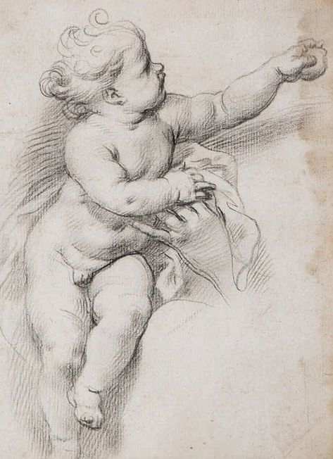 Cherub Art, Giorgio Vasari, Baroque Painting, Angel Drawing, Master Drawing, Italian Painters, Art Historian, First Art, Old Master