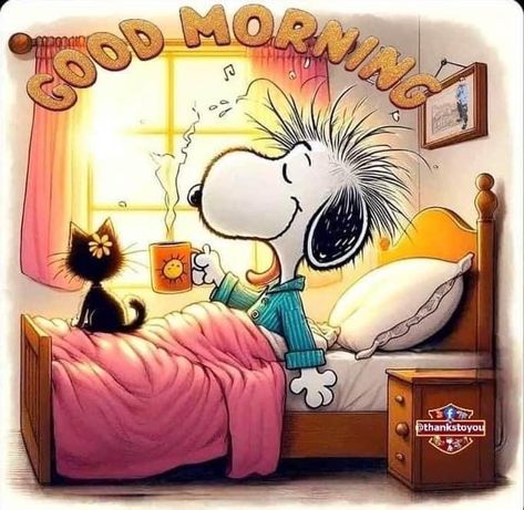 Cute Best Friend Quotes, Snoopy Tattoo, Good Morning Smiley, Good Morning Snoopy, Good Morning Funny Pictures, Snoopy Funny, Snoopy Images, Slaap Lekker, Morning Cartoon