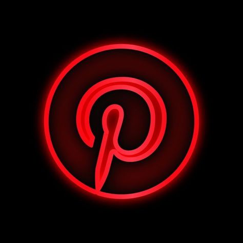 Neon Red Phone Icon, Logo Stranger Things, Pinterest App Icon, Iphone Red Wallpaper, Stranger Things Theme, Stranger Things Logo, Red Outline, Pinterest Icon, Things Wallpaper