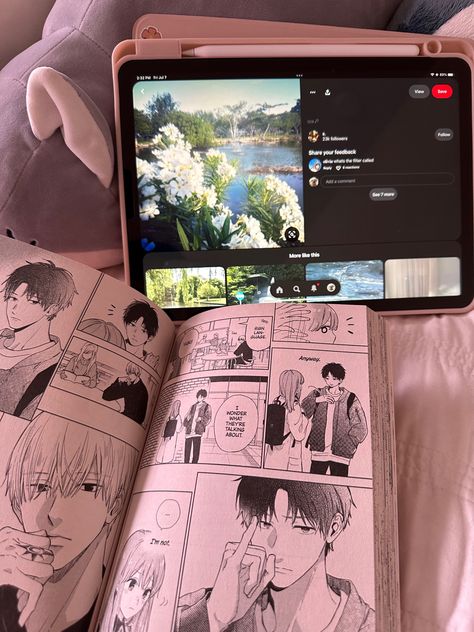 cute little reading with pinterest ♡ Anime Reading Aesthetic, Watch Manga, Detective Aesthetic, Sign Of Affection, Comic Face, Ao Haru, Manga Story, Japan Aesthetic, Pink Vibes