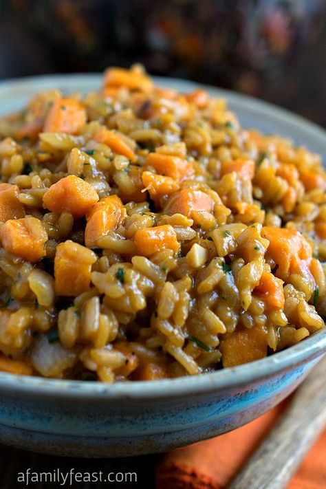 Potato Risotto, Sweet Potato Risotto, Family Feast, Risotto Recipes, Toddler Food, Roasted Meat, Think Food, Jambalaya, Sweet Potato Recipes