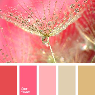 Warm shades of pink tones combined with warm golden hues will look spectacular in a kitchen. If you order a furniture set in these colors, the room will lo. Combination With Golden Colour, Golden Colour Combination, Flat Bedroom, In Color Balance, Japanese Birthday, Color Palette Ideas, Rajputi Dress, Gold Color Palettes, Warm Palette