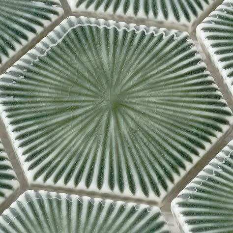 Nabi Deep Emerald Green 3 Nabi Hexagon Tile, Green Triangle Tile, Bright Floor Tiles, Forest Green Tile Backsplash, Retro Tiles Bathroom, Forest Green Tiles Kitchen, Jade Green Tile Bathroom, Green Herringbone Tile Bathroom Floor, Fun Backsplash Tile