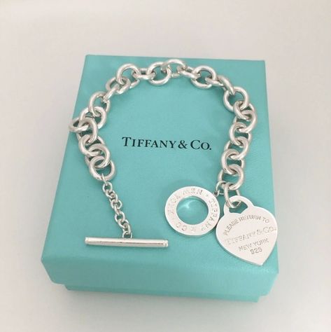 Return To Tiffany Heart Tag Toggle Bracelet Return To Tiffany Toggle Bracelet, Tiffany Chunky Bracelet, Tiffany And Co Heart Tag Bracelet, Return To Tiffany Bracelet, Tiffany And Co Bracelet, Tiffany Bracelets, Return To Tiffany, Box Pouch, Heart Tag