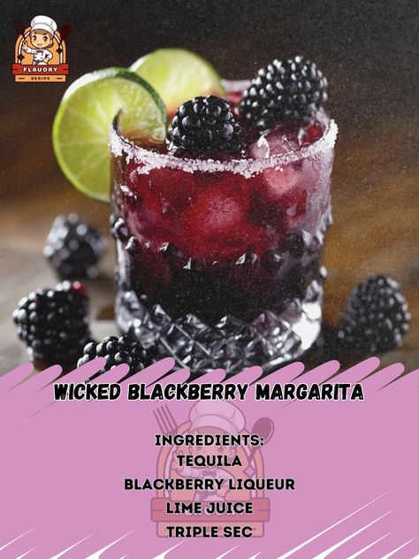 🍹🍇 Wicked Blackberry Margarita – Unleash a burst of berry flavor with this wickedly delicious blackberry margarita. A Halloween hit! 🎃🍸 #BlackberryMargarita #HalloweenCocktails Wicked Blackberry Margarita Ingredients: Tequila (2 oz) Blackberry liqueur (1 oz) Lime juice (1 oz) Triple sec (1/2 oz) Fresh blackberries (for garnish) Ice (as needed) Instructions: In a shaker, combine tequila, blackberry liqueur, lime juice, and triple sec with ice. Shake well and strain into a glass. Garnish wi... Blackberry Margarita, Margarita Ingredients, Glass Garnish, Ruth Chris, 80th Anniversary, Halloween Cocktails, Daily Recipes, Anniversary Event, Halloween Drinks