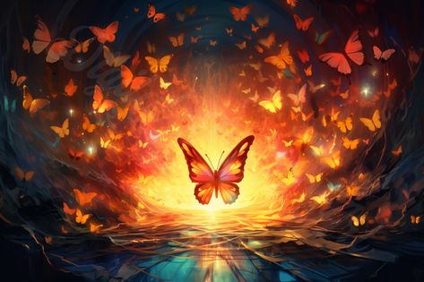 "Transformation," an exquisite wall art poster that encapsulates the journey of metamorphosis and growth. Each fluttering butterfly is a reminder of the potential for personal evolution and the beauty that emerges from challenges. Fluttering Butterfly, Evolution Art, Art Butterflies, Dark Cyan, Positive Vibrations, Moth Art, Bel Art, Sacred Spaces, Colourful Art