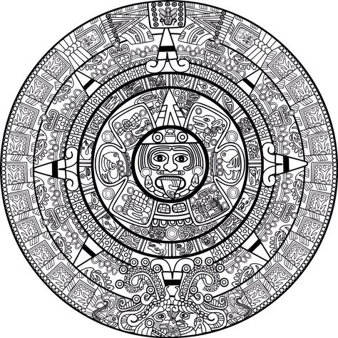 Mayan Calendar Vector Art Coreldraw Vector (.cdr) file free download - 3Axis.co Mayan Tattoos, Aztec Tattoo Designs, Mayan Art, Aztec Tattoo, Aztec Art, Sticker Art, Tattoo Designs, Tattoo Ideas, Cricut