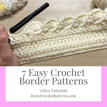 Are you new to crochet and looking for ways to take your projects to the next level? Then, check out these Seven easy-to-follow crochet border patterns that are perfect for beginners. With simple techniques and step-by-step instructions, you'll be able to create professional-looking projects that you'll be proud to show off. Click to learn more! Double Crochet Edging And Borders, Flower Edging Crochet, Free Crochet Edgings And Borders Free Pattern, Shell Crochet Border Pattern, Crochet Edging For Afghans, Crochet Edging And Borders Free Pattern Lace Trim, Wide Crochet Border, Baby Blanket Boarders Crochet, Crochet Edges Patterns