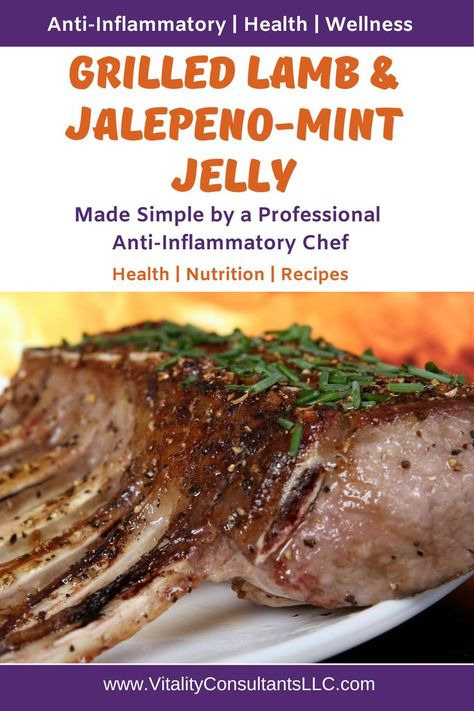 Everyone knows that lamb and mint go well together. We used jalapeno pepper jelly to make the duo a little more exciting!  Try our anti-inflammatory Grilled Lamb and Jalapeno-Mint Jelly recipe and see what you think! Lamb Chop Recipes Mint Jelly, Mint Jelly Recipe, Jalapeno Pepper Jelly, Lamb Chop Recipes, Jalapeno Pepper, Lamb Ribs, Jelly Recipe, Greek Seasoning, Lamb Dishes