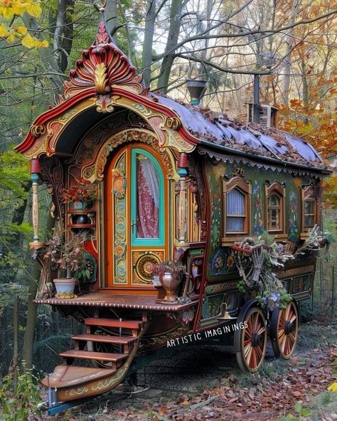 Fairytale Houses, Hippie House, Fantasy Cottage, Storybook House, Fairytale House, House Pictures, Caravan Interior, Boho Style Bedroom, Unusual Buildings