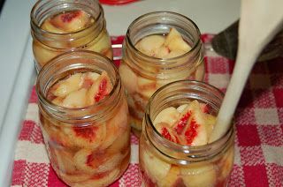 canning peaches, white peaches Our Little Backyard Farm White Peach Canning Recipes, Canning White Peaches, Canning Peaches In Water, Pressure Canning Peaches, Canned Peaches Water Bath, Peach Conserve Recipe, White Peaches, Peach Jelly, Canning Peaches