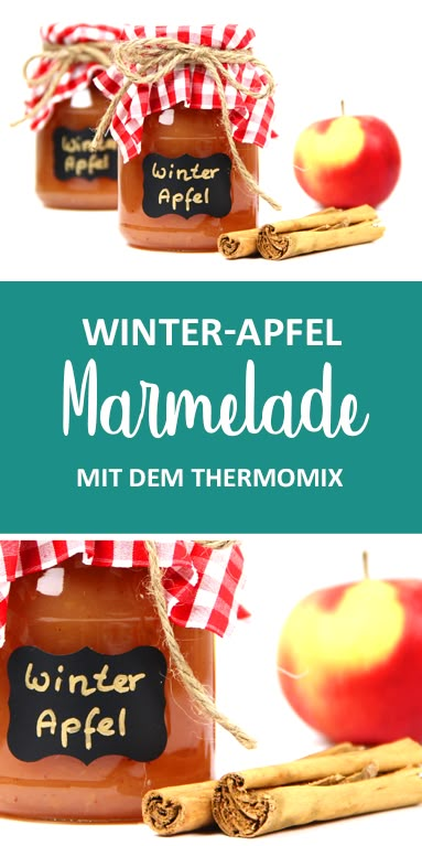 Diese Winter Marmelade schmeckt köstlich und ist eine tolle Geschenkidee für Weihnachten. Auch fürs Wichteln super geeignet, denn sie kommt immer gut an. Das Rezept habe ich im Thermomix zubereitet.   Falls du weitere tolle Geschenke aus der Küche suchst, findest du auf meinem Blog noch eine ganze Menge dazu, also schau unbedingt mal rein :-) Homemade Advent Calendars, Christmas Jam, Apple Jam, Vegetable Drinks, Homemade Jam, Christmas Cocktails, Christmas Cocktails Recipes, Thermomix Recipes, Winter Diy