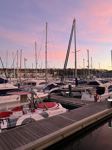 Boat Marina Aesthetic, Stephanie Archer, Boat Marina, Dream Summer, Flats Boat, 2023 Vision, Sunset Aesthetic, Albufeira, 2025 Vision