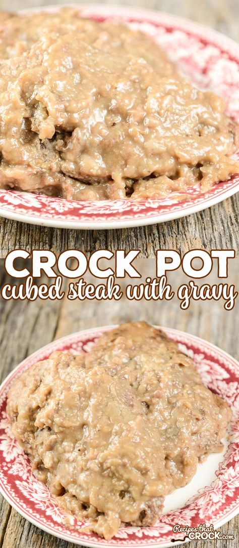 Are you looking for an easy cubed steak recipe? Crock Pot Cubed Steak with Gravy Cube Steak In Crock Pot, Cubed Steak Recipe, Cubed Steak With Gravy, Crock Pot Cubed Steak, Shaved Steak Recipe, Cube Steak Crock Pot Recipes, Beef Cube Steak Recipes, Healthy Steak Recipes, Crockpot Steak Recipes