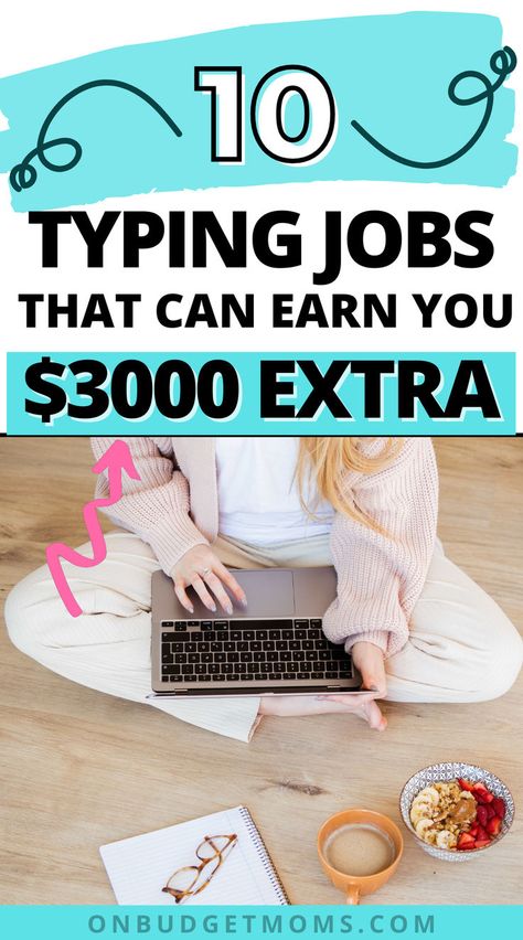 Looking to make extra money? Check out these 10 typing jobs that can earn you up to $3000/month! Work from home, do typing jobs from home, and start making money online today. Perfect for a flexible night job or a full-time work from home career. Transcription Jobs From Home, Transcription Jobs, Typing Jobs From Home, Way To Earn Money, Work From Home Careers, Night Jobs, Typing Jobs, Jobs From Home, Online Jobs From Home