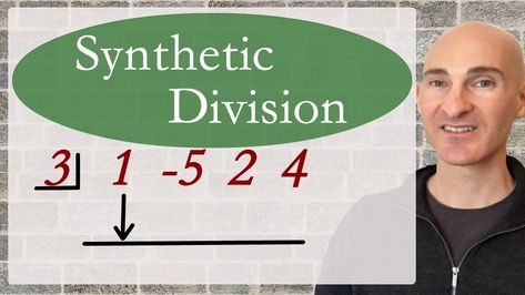 How to do Synthetic Division Remainder Theorem, Synthetic Division, Act Math, Sat Math, Long Division, Organization Lists, American Video, Math Videos, Free Math