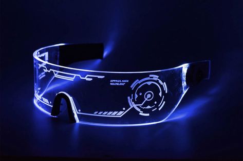 Cyberpunk Led Glasses, Cyberpunk Glasses, Dr Mundo, Led Glasses, Gadget Tecnologici, Coolest Gadgets, Elf Antics, New Technology Gadgets, High Tech Gadgets