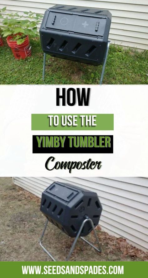 Compost Tumbler For Beginners, Tumbler Composting For Beginners, Small Scale Composting, Tumbler Composter, Compost Ideas, Tumbling Composter, Making A Compost Bin, Growing Vegetables Indoors, Planting Succulents Indoors