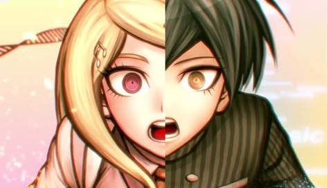 Kaede And Shuichi, Kaede Shuichi, Amnesia Memories, Kaede Akamatsu, Masculine Art, Danganronpa Ships, Danganronpa Funny, Danganronpa 1, My Little Monster