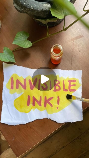 Muddly Puddly Laboratory | Avvy 👋🏾 on Instagram: "We love this invisible ink recipe because it uses just 3 household ingredients, the results are instant and striking, it’s our favourite combination of nature/science/art/magic, and it’s child friendly (non toxic, no heat required).

Method:

To make the golden reveal potion, mix turmeric powder into some hand sanitiser or rubbing alcohol (around 1/4 tsp is plenty in around 2 tablespoons of the sanitiser). Note: please keep in mind that turmeric can leave stains and protect all surfaces accordingly.

To make the invisible ink, mix around 1 tbsp bicarbonate or baking soda in 1/2 cup water. Write or draw your message on paper using the invisible ink and a paintbrush/fingers/cotton bud etc. Important: allow it to dry completely, minimum 15 m Invisible Ink Science Experiment, Invisible Ink For Kids, Magic Drawing, Water Paper, Nature Science, Grandparenting, Invisible Ink, Art Magic, Magic Hands