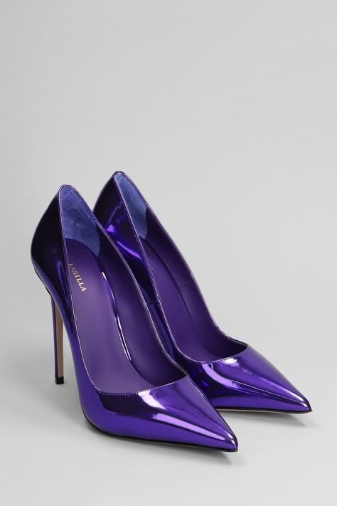 Purple High Heel Boots, Purple Pumps Heels, Le Silla Heels, Purple High Heels, Purple Pumps, Purple Heels, Shoes Heels Classy, Cute Shoes Heels, Purple Shoes