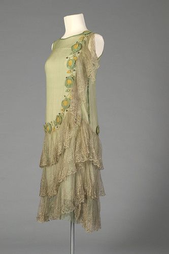 1920s Day Dress, 1920 Dress, Kent State University, 1920s Outfits, Kent State, 1920 Fashion, 20th Century Fashion, Silk Chiffon Dress, 20s Fashion