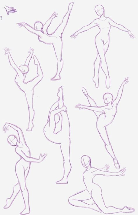 Splits Reference Drawing, Halloween Body Base Drawing, Drawing Reference Poses Ballet, How To Draw Two People Dancing, Flexibility Stretches Drawing, Dancing Person Reference, Dancing Body Drawing, Dancer Reference Figure Drawing, Movement Poses Drawing Reference