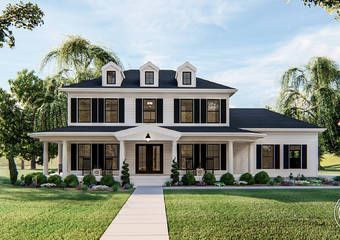 Southern Colonial House Plans, Future Farmhouse, House Structure, Advanced House Plans, Southern Colonial, Colonial House Exteriors, Home Designs Exterior, Gorgeous Homes, Colonial House Plans