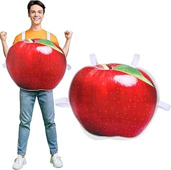 Diy Fruit Costume Women, Apple Halloween Costume, Diy Fruit Costume, Apple Leaves, Halloween Costume Patterns, Apple Costume, Fruit Costumes, Fun Fruit, Food Costumes