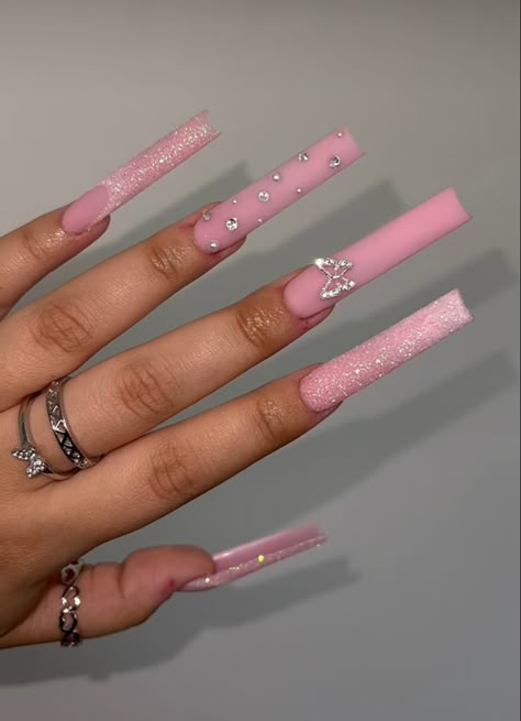 Xl Baddie Acrylic Nails, Xl Long Acrylic Nails Summer, Acrylic Nails For Summer, Nail Design For Summer, Summer Nails Acrylic, Nail Designs Acrylic, Acrylic Nails Design, Blush Pink Nails, Nails For Summer