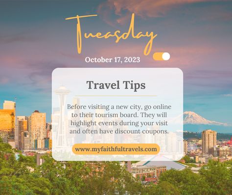 Before you jet off to your dream destination, always start with a quick online visit to the local tourism board. They've got the inside scoop on upcoming events and secret discounts to make your trip unforgettable! 🌍✈️ #TuesdayMotivation #Travel #Tip #TipTuesday #TravelWithUs Travel Agent Engagement Post, Travel Agent Social Media Post Ideas, Travel Agent Posts, Why Use A Travel Agent Quotes, Travel Agent Memes, Tuesday Motivation, New City, Travel Tours, Upcoming Events