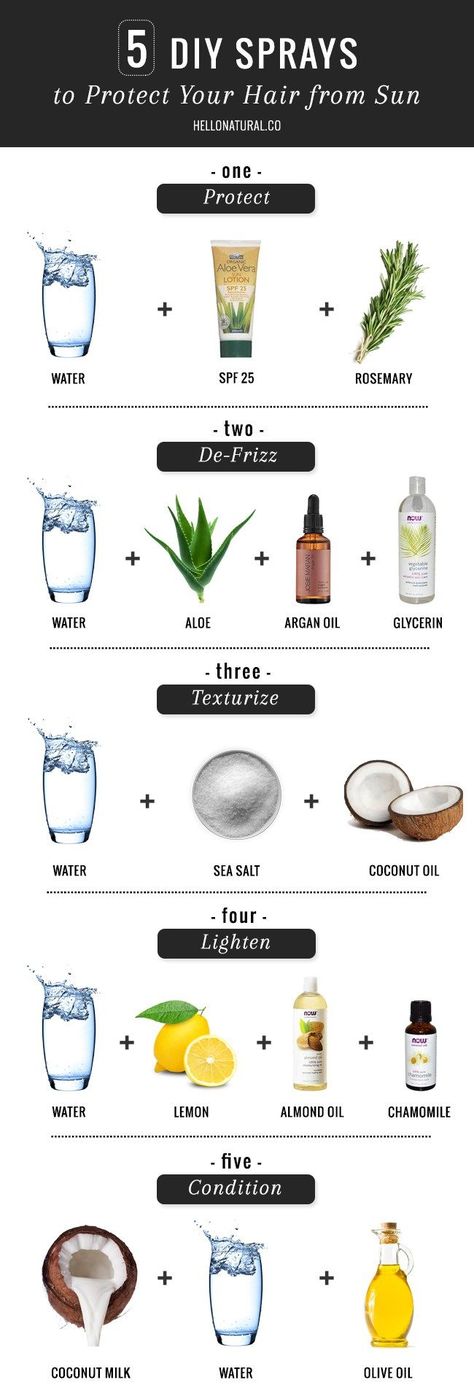 5 DIY Hair Sprays for Summer Homemade Hair Spray, Diy Hair Spray, Make Up Diy, Diy Sprays, Homemade Hair Products, Fulani Braids, Diy Hair Care, Hydrate Hair, Hair Remedies