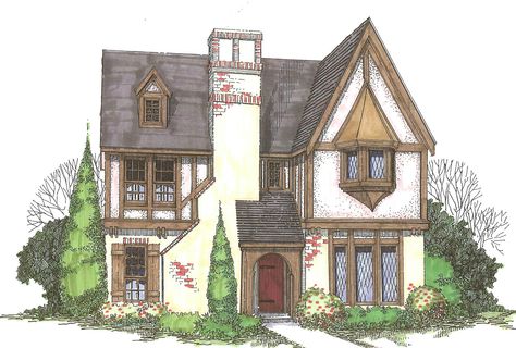 Tutor Style Homes House Plans, Small Tudor Cottage, Sims 4 Tudor House, Small Tudor House, Small Tudor Style Homes, Tudor Style Homes Plans, Tudor Cottage Interior, English Style House, English Tudor Homes