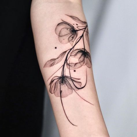 SIXTEN on Instagram: “x-ray flower” Abstract Flower Tattoos, Pink Tattoo, Ankle Tattoos For Women, Flower Tattoo Back, Spine Tattoos, Elegant Tattoos, Hip Tattoo, Flower Tattoo Designs, Feminine Tattoos