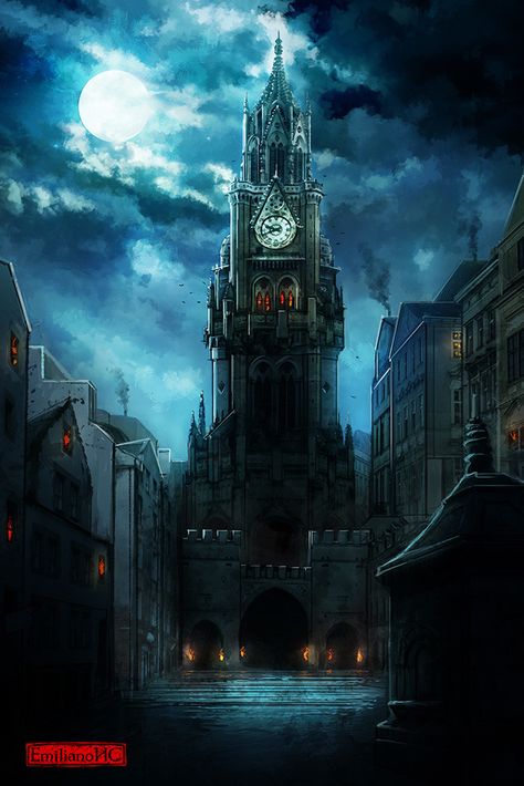 ArtStation - Clock Tower, Emiliano Cordoba Clock Tower Fantasy Art, Fantasy Clock Tower, Throne Of Glass Clock Tower, Steampunk Clock Tower, Steampunk Tower, London Clock Tower, Titan Tower, Victorian Clocks, Giant Clock