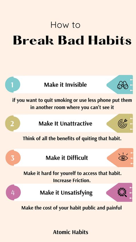 Quitting A Bad Habit, Atomic Habits Breaking Bad Habits, How To Quit A Bad Habit, Swap Bad Habits For Good Ones, Breaking The Habit Of Being Yourself Quotes, Replace Bad Habits With Good Ones, Replacing Bad Habits With Good, How To Leave Bad Habits, Breaking A Habit