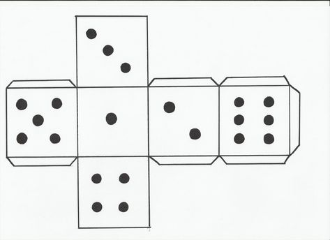 Easy instructions to make your own dice out of paper with a template to show which numbers go where. How To Make A Dice, How To Make A Game, Bunko Themes, How To Make Dice, Dice Activities, Doll Organization, Cube Template, Diy Dice, Dice Template