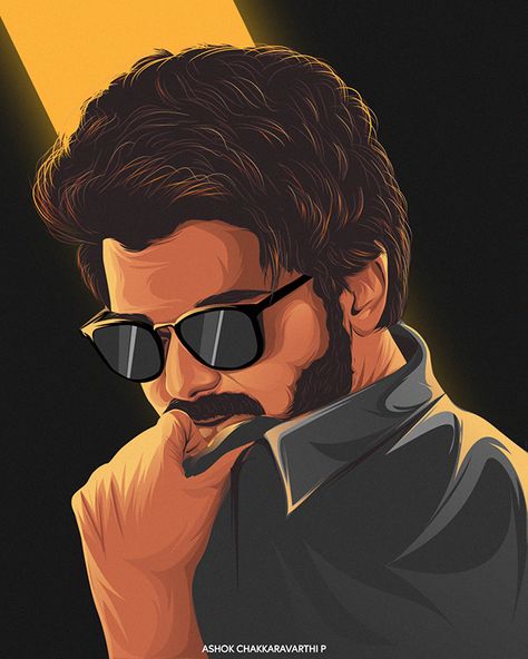 THALAPATHY VIJAY - ILLUSTRATION on Behance Vijay Illustration, Vijay Master, Tamil Actors, Vijay Kumar, Prabhas Actor, Actors Illustration, Vijay Thalapathy, Joker Hd Wallpaper, Photo Clipart