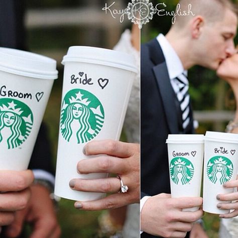 Starbucks Couple, Starbucks Wedding, Fall Wedding Planning, Couple Photo Ideas, Maid Of Honor Speech, Marrying My Best Friend, Couple Photo, Here Comes The Bride, Wedding Tips