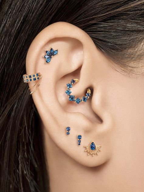 Bvla Ear Piercings, Curated Ears, Ear Piercings Chart, Loreal Hair, Earring Stack, Piercing Inspo, Inexpensive Jewelry, Cool Ear Piercings, Pretty Ear Piercings