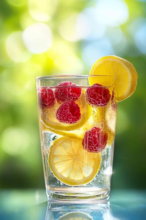 Elevate your hydration game with this refreshing Raspberry Lemon Water. To make it, simply combine fresh raspberries and zesty lemon in a pitcher of water, letting it infuse for a couple of hours in the fridge. This beverage isn’t only tasty but also a delightful way to boost your vitamin intake and enjoy a stylish drink enhancement. Perfect for summer parties or daily refreshment, it helps you stay hydrated and satisfied without any added sugars. Indulge in this simple recipe that’s as delightful as it is effective for better hydration. Refreshing Water Recipes, Strawberry Lemon Water Recipe, Water With Fruit, Spa Water Recipes, Fruit Water Recipes, Lemon Infused Water, Lemon Water Recipe, Pitcher Of Water, Water With Lemon